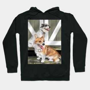 Corgi and Jack Russell Terrier Best Friends Hoodie